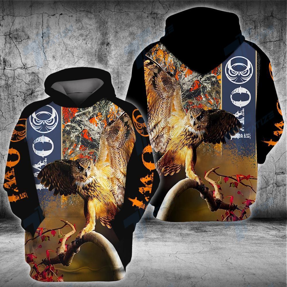 Wild animal owl 3D ALL OVER PRINTED SHIRT, SWEATSHIRT, HOODIE, BOMBER JACKET SIZE S – 5XL