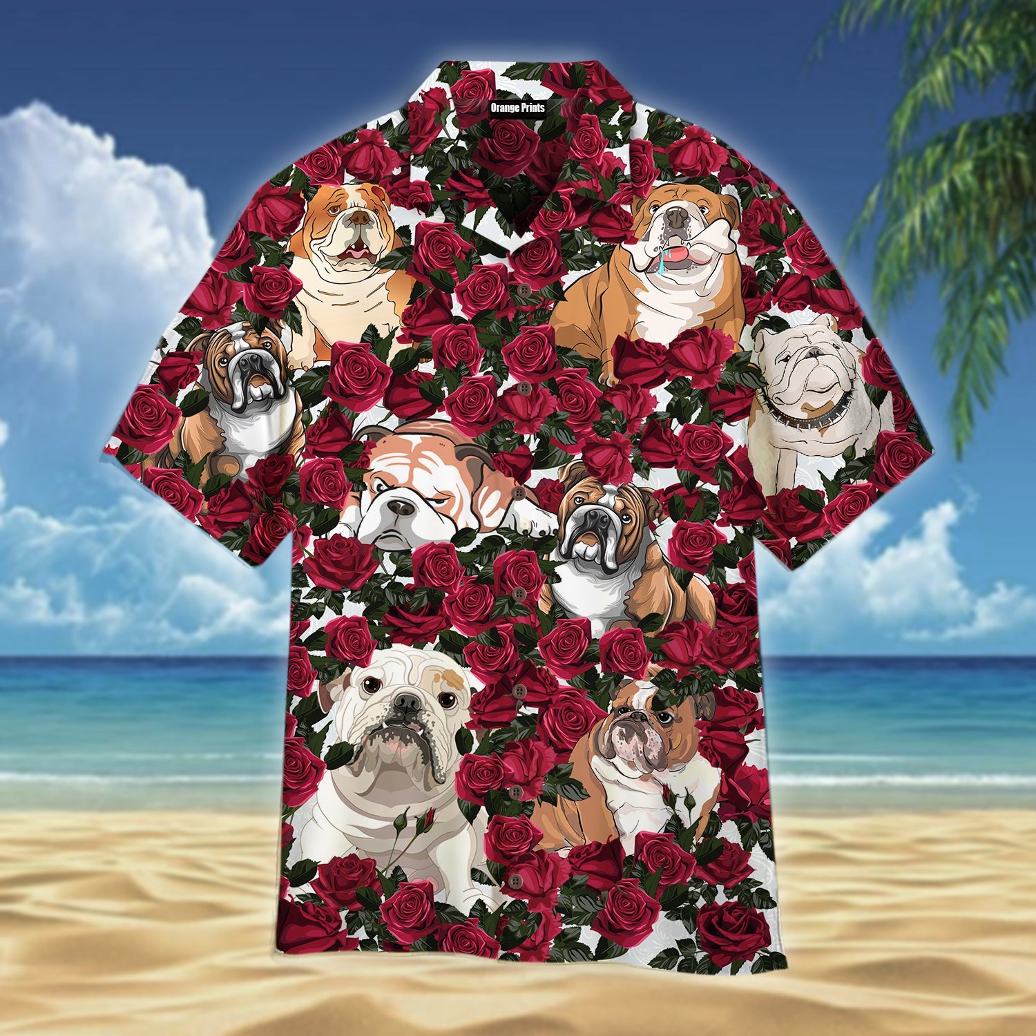 Bulldog Love Rose Hawaii Shirt For Men Women Adult Ha47870