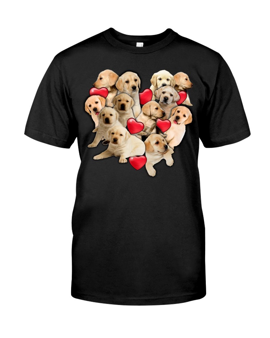 Labrador Puppy Heart Valentine T-Shirt Hoodie – Valentine Gift