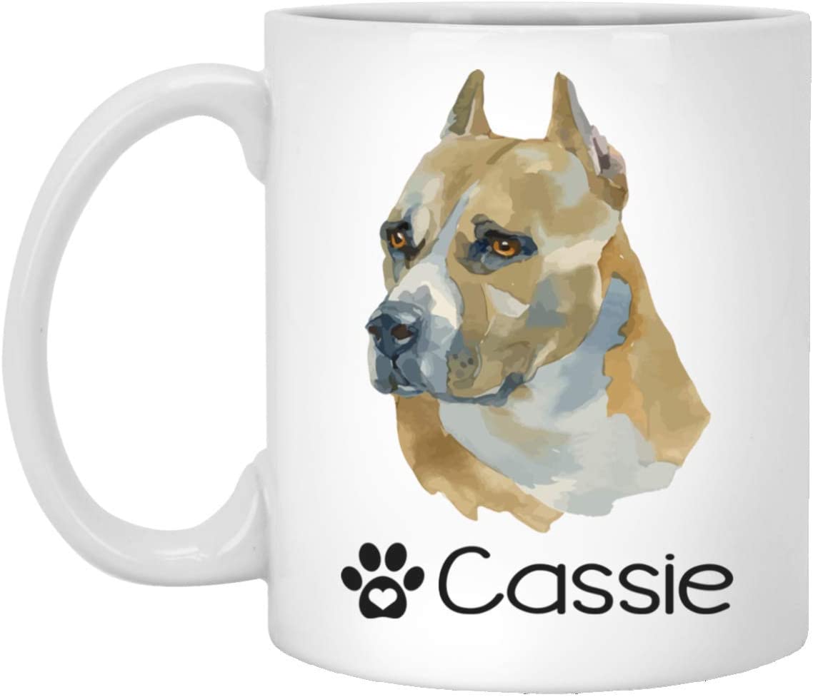 Personalized American Staffordshire Terrier Dog Mug – Pet Owner Gifts For Women – Gifts For Dog Lover – American Staffordshire Terrier Mom Dad Mugs – Dog Cups 15Oz