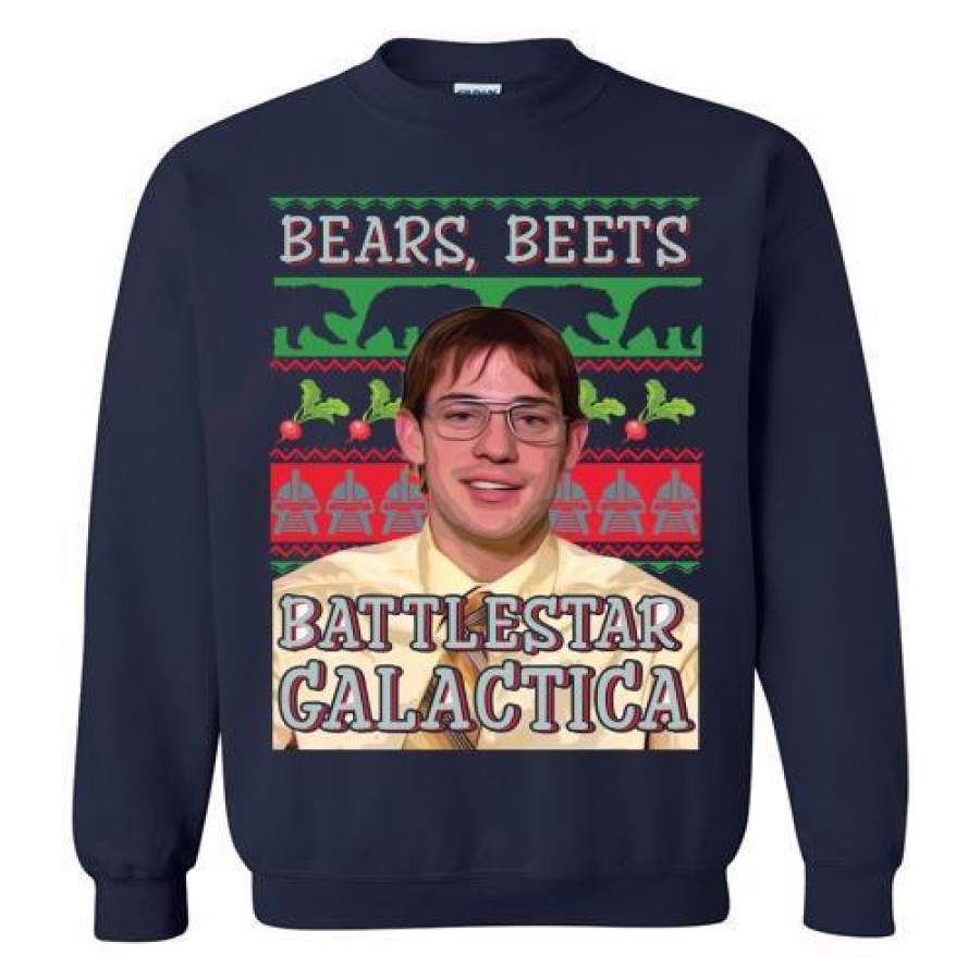 Bears Beets Battlestar Galactica Ugly Christmas Sweatshirt