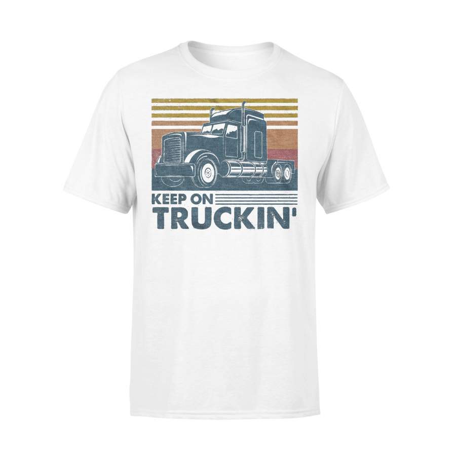 Keep On Truckin Trucker Vintage Retro T-shirt