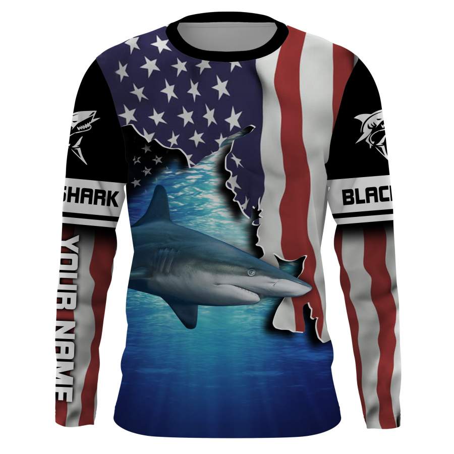 Blacktip Shark Fishing UV protection quick dry customize name long sleeves shirt UPF 30+ personalized gift for Fishing lovers – IPH1737