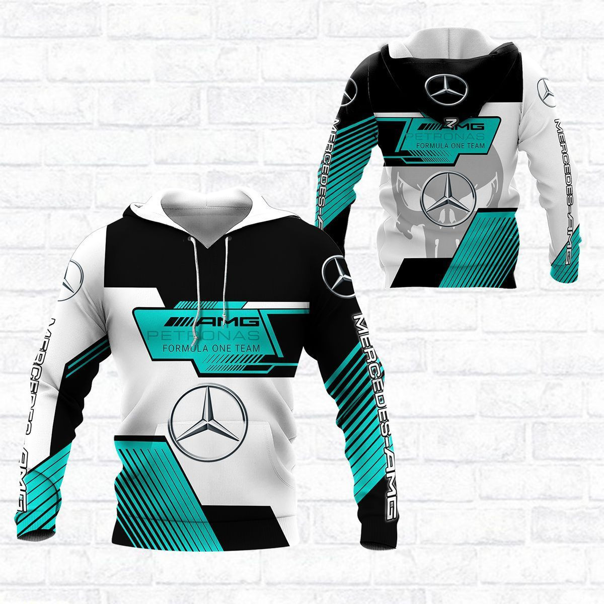 3D All Over Printed Mercedes-Benz Shirts Ver4 (Turquoise)