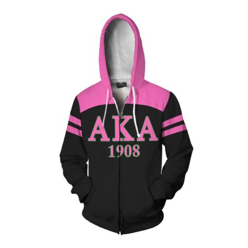 Alpha Kappa Alpha Aka 1908 Pink And Black Tshirt Sweatshirt Hoodie