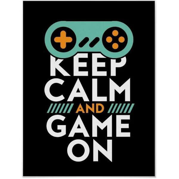 Keep Calm Game On Poster – Fitjiva Art Store