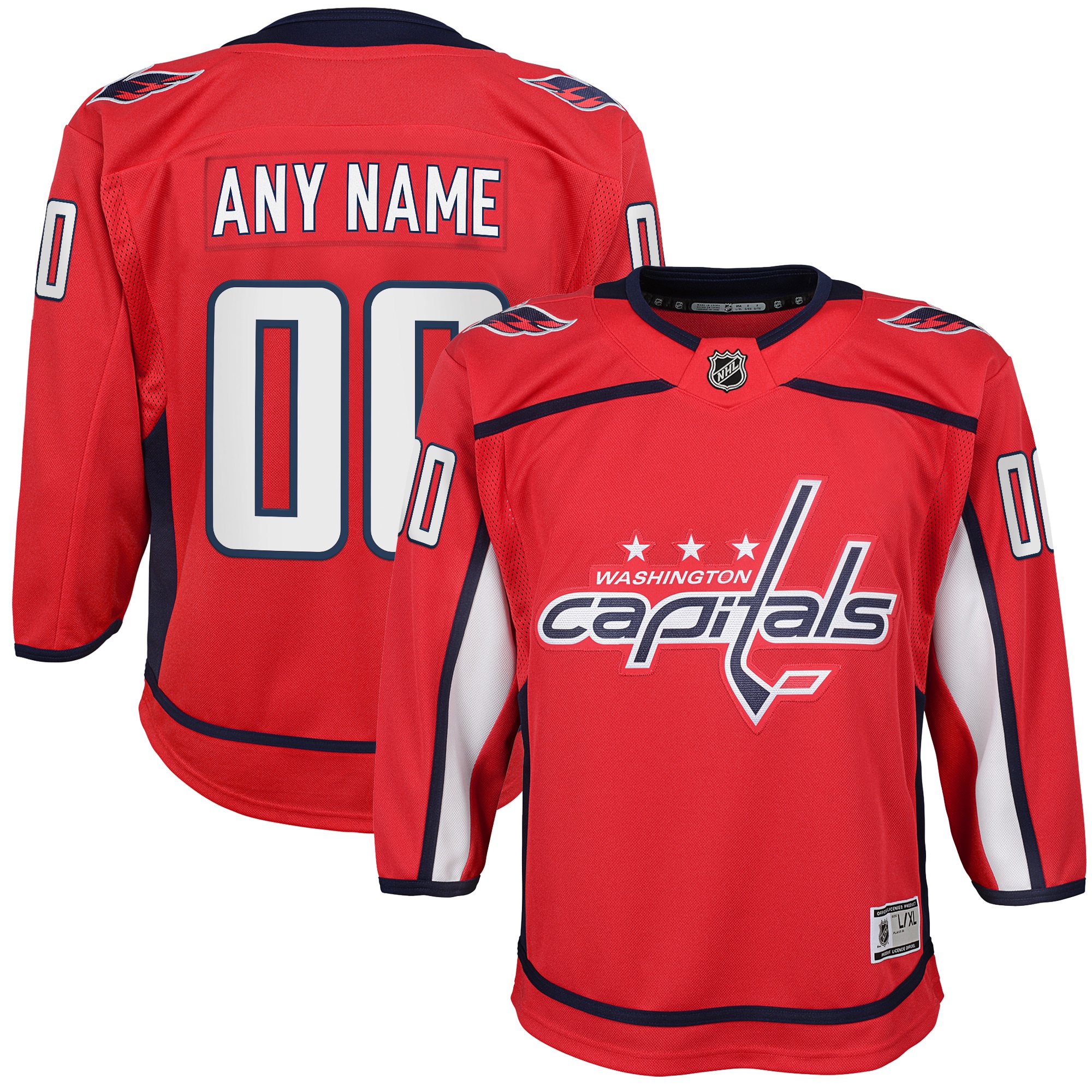 Washington Capitals Youth Home Custom Premier Jersey – Red