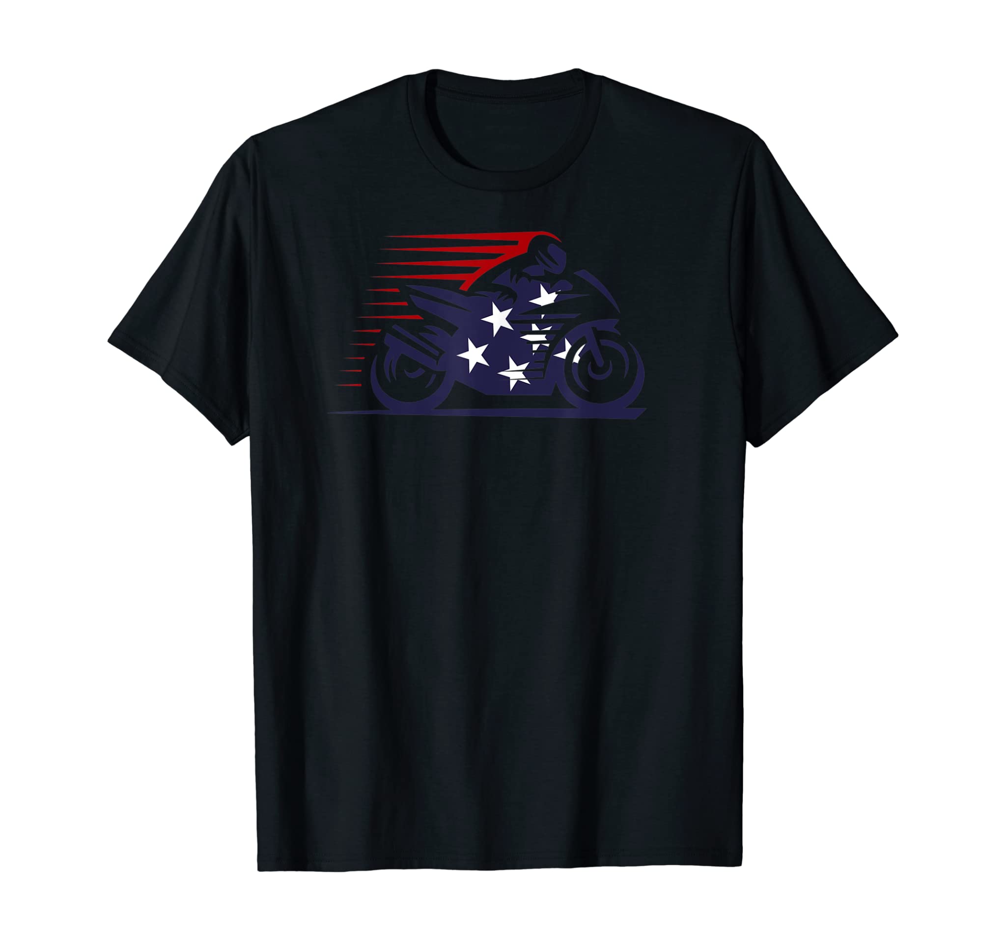 American Flag Super Bike Moto GP independence day T-Shirt