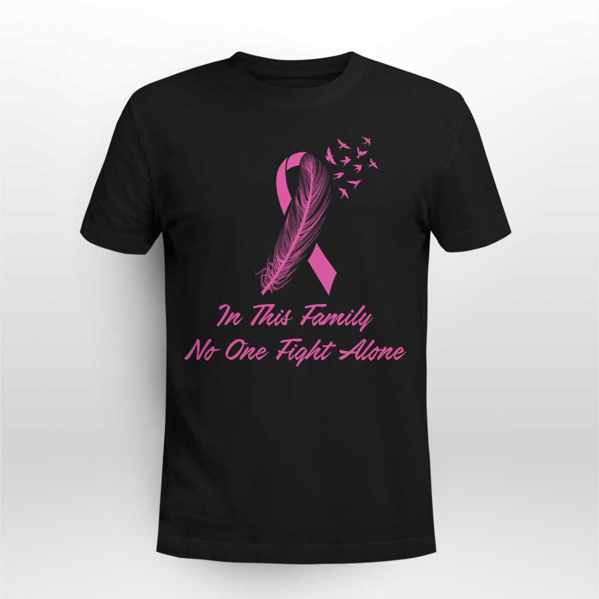 Breast Cancer Awareness Tshirt For Black Woman Shirt In This Family No One Fight Alone Shirt
