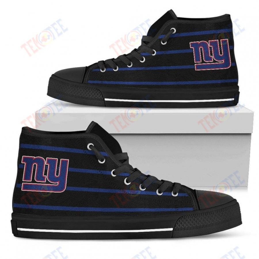 Mens Womens New York Giants High Top Shoes Edge Straight Perfect Circle Shoes TMT344