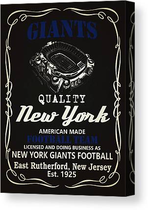 New York Giants Whiskey Joe Hamilton Canvas Print