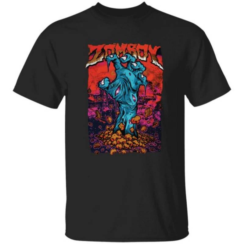 Zomboy merch throwback resurrect tee shirt black