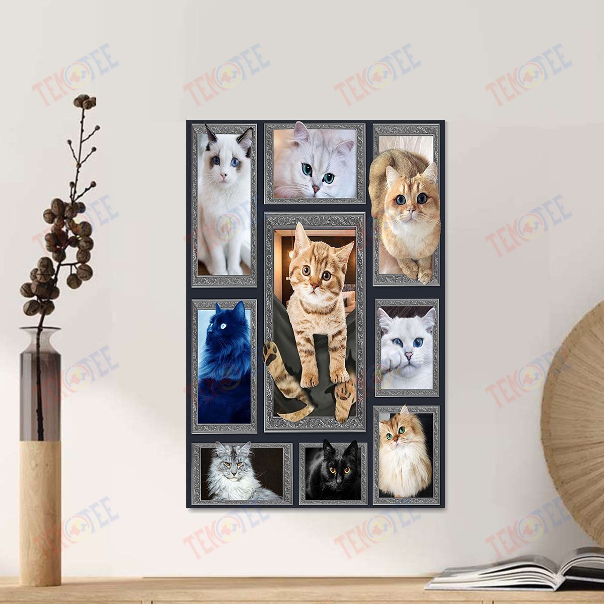 Canvas Wall Art Mom Cat Beautiful Wall Art Home Decoration