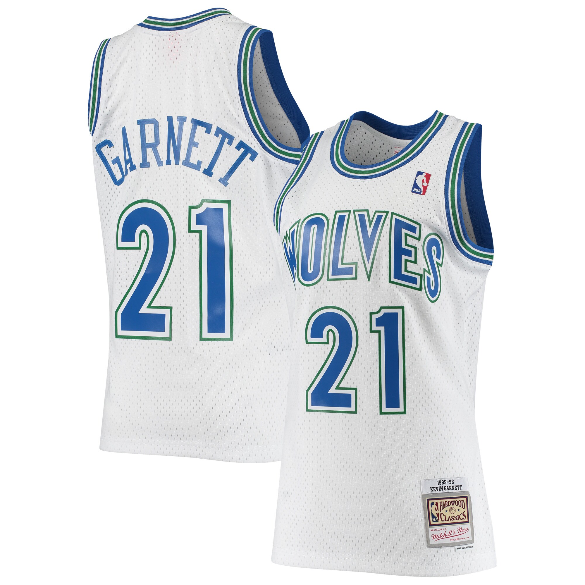 Kevin Garnett Minnesota Timberwolves Mitchell & Ness Hardwood Classics Swingman Jersey – White