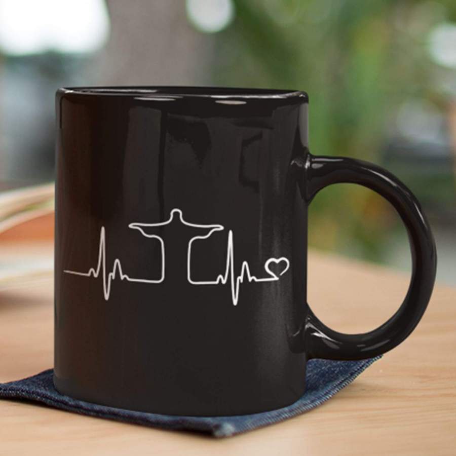 Jesus heartbeat coffee mug