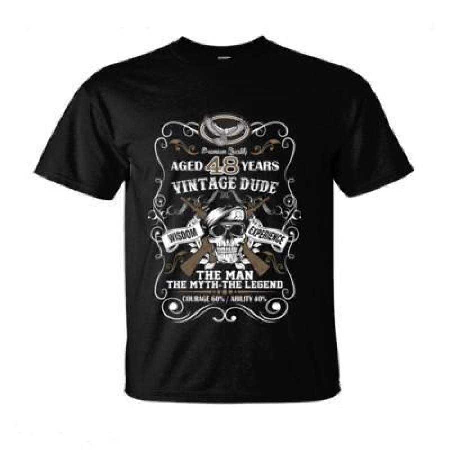 AGR Aged 48 Years Vintage Dude Wisdom Experience The Man The Myth The Legend Courage 60% Ability 40% – Ultra-Cotton T-Shirt