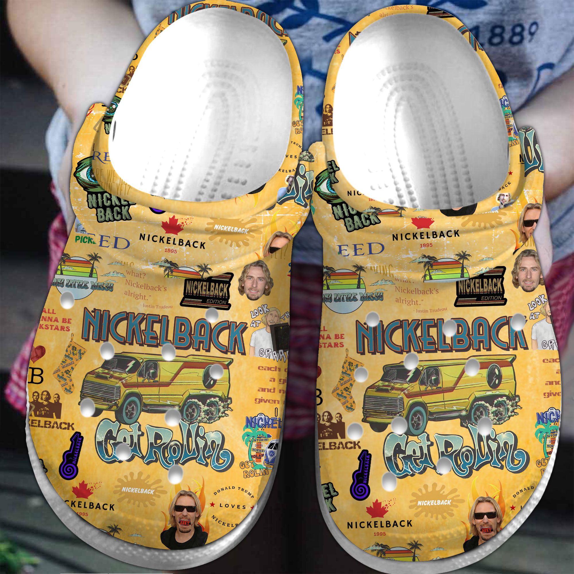 Premium Nickelback Music Crocs Crocband Clogs Shoes Comfortable For Men Women and Kids