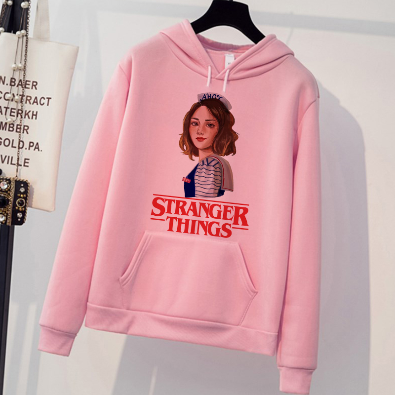 Stranger Things TV Series Print Hoodie Harajuku Aesthetic Casual Hoodies Women 2020 Fashion Autumn Winter Sudaderas Sweatshirt alx