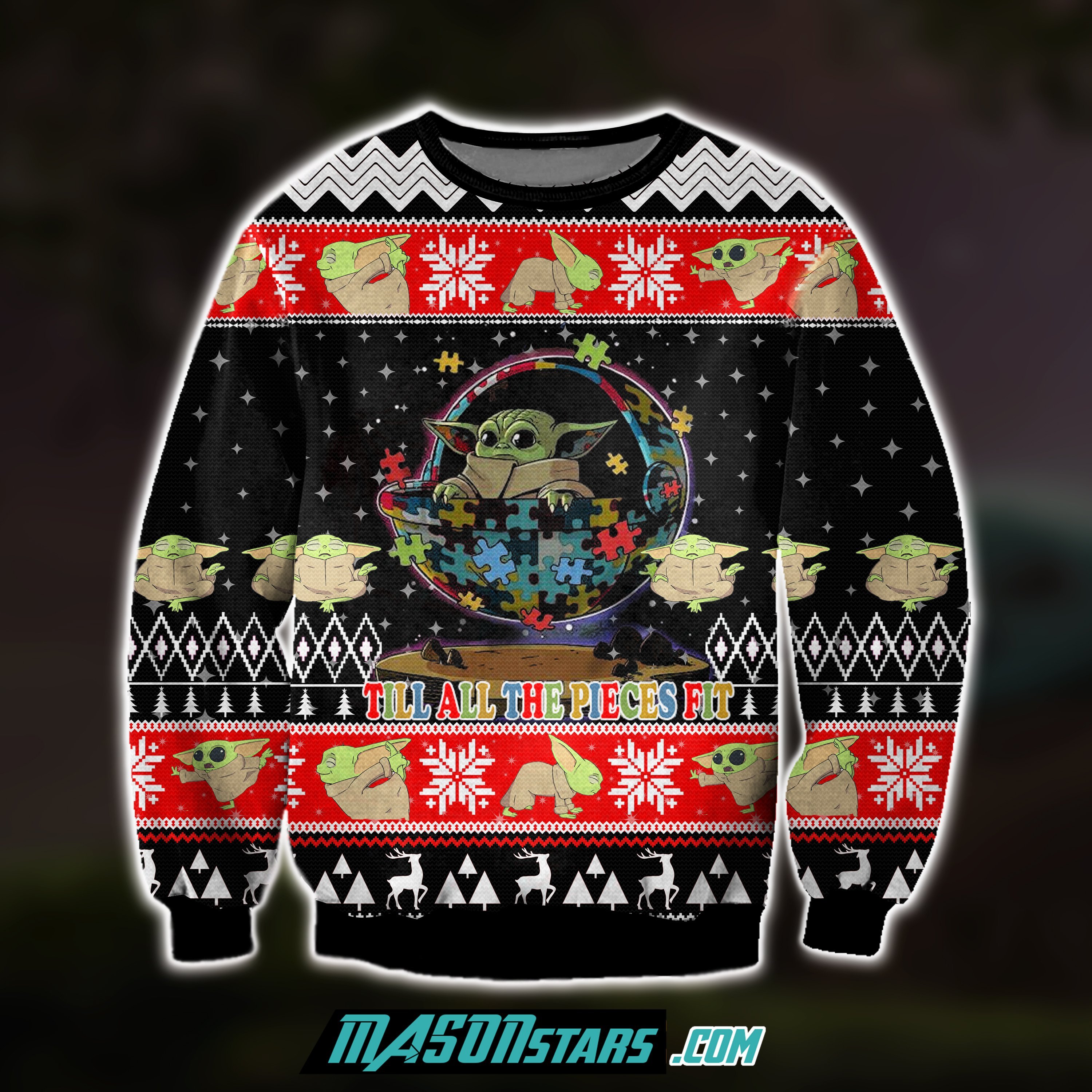 Till All The Pieces Fit 3D Print Ugly Christmas Sweater 2023 Hoodie All Over Printed Cint10009