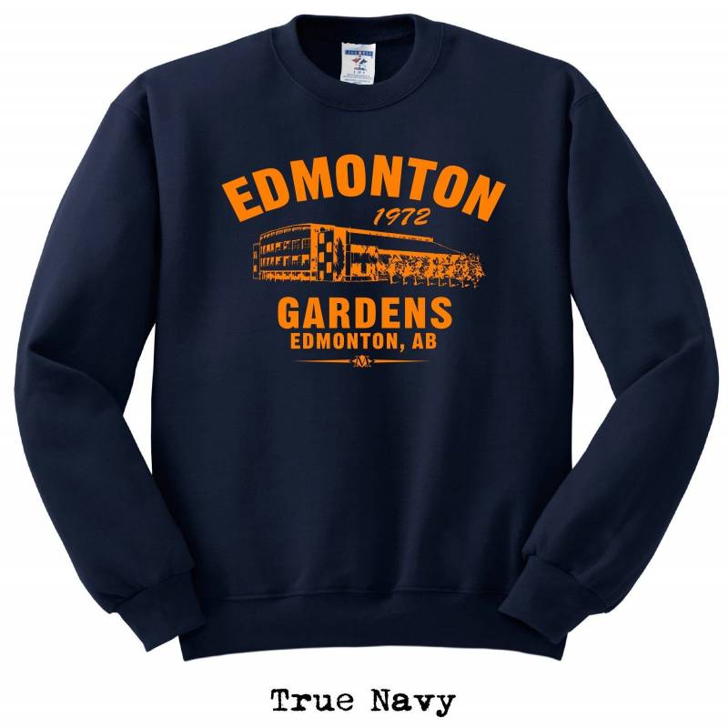 Crushtee Edmonton Gardens 1972 Hockey Sweatshirt Crewneck or Hoodie Home Of Your Edmonton Oilers Any 2 Tees For 33 Long Sleeve Hoodie