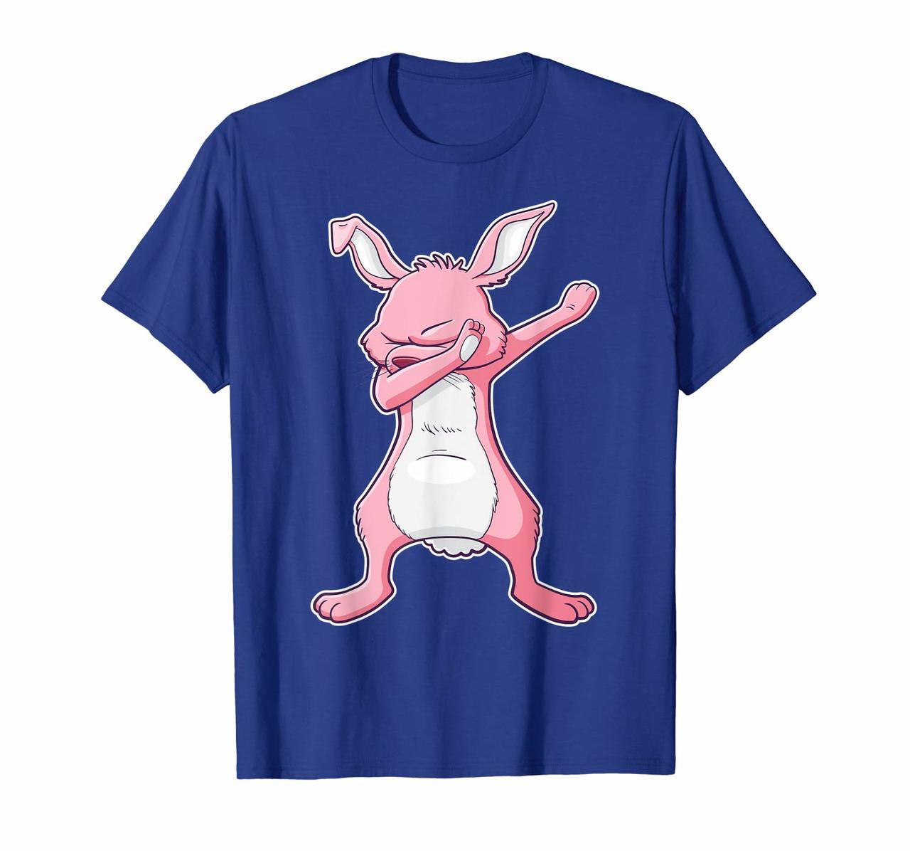 Dabbing Easter Bunny Pink Rabbit T-Shirt