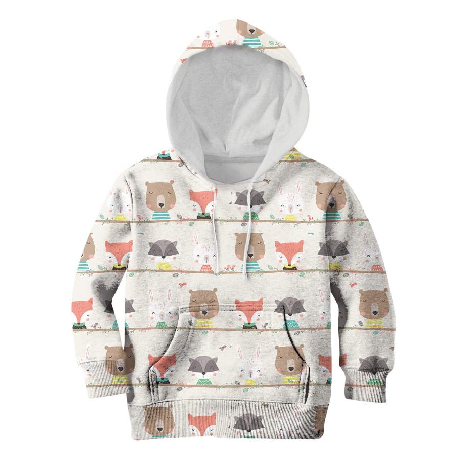 WOODLAND ANIMALS Kid Custom Hoodies T-shirt Apparel