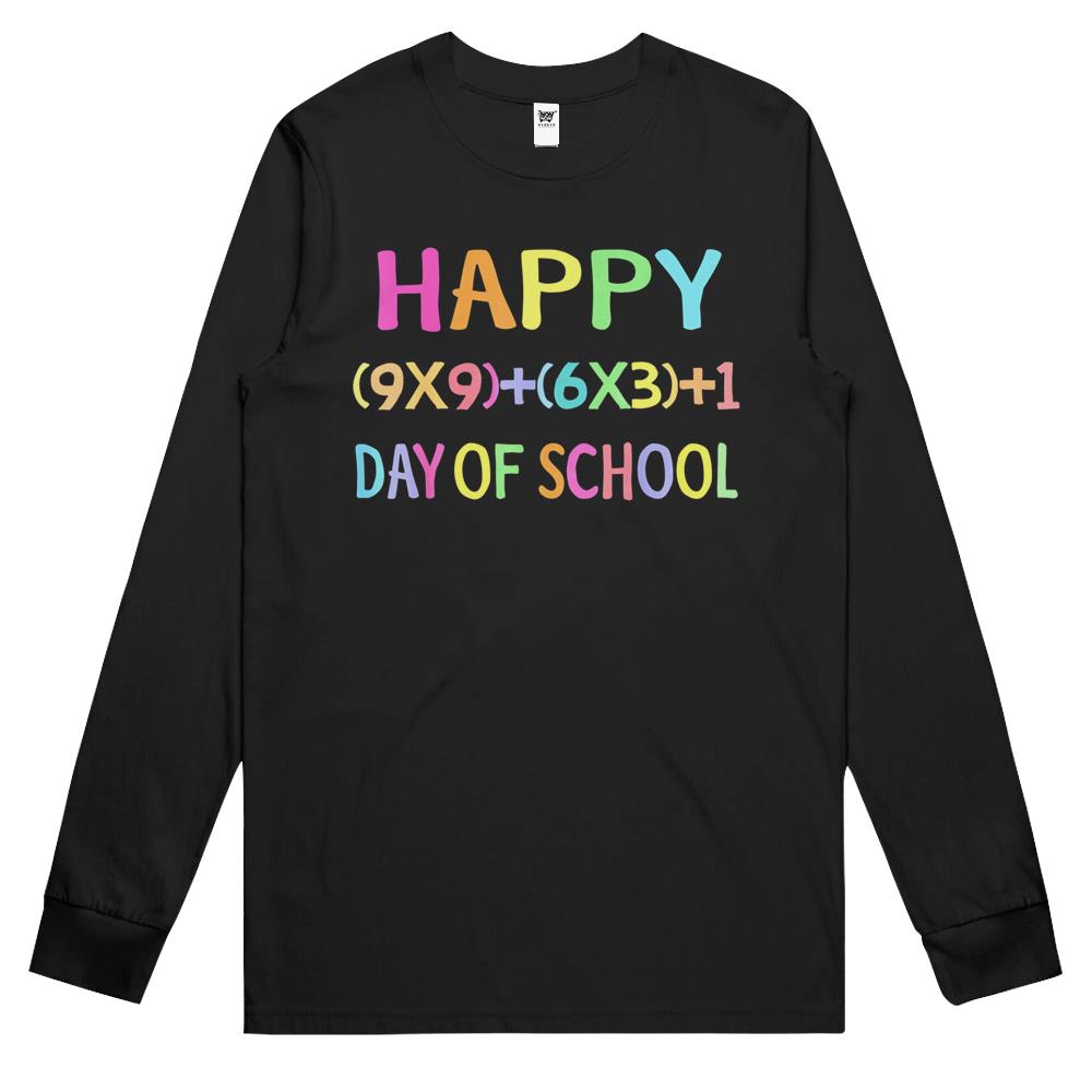 Math Formula 100 Days Of School Shirt Teacher Boy Girl Gift Long Sleeve T Shirts