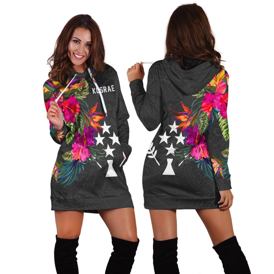 Kosrae Micronesian Custom Personalised Hoodie Dress