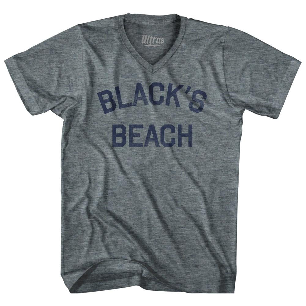 California Black’s Beach Adult Tri-Blend V-neck Vintage T-shirt