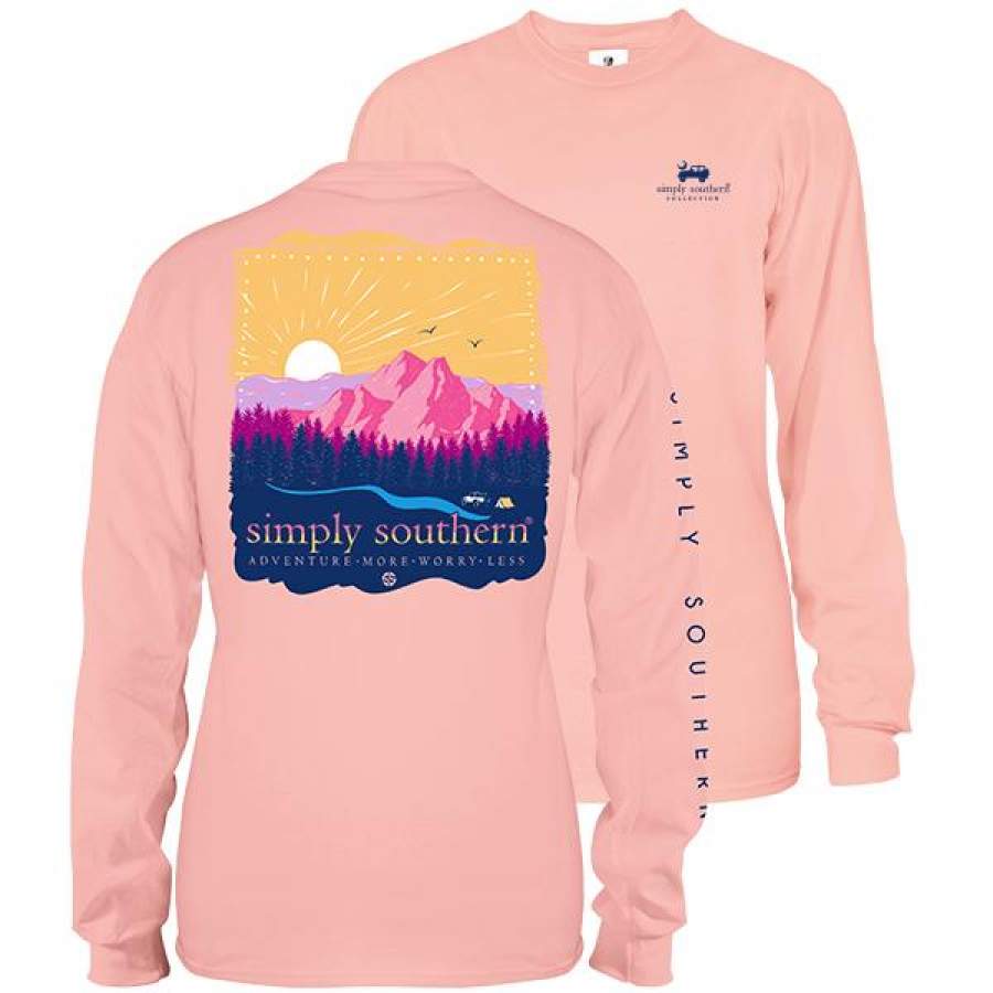 Simply Southern Preppy Adventure More Worry Less Long Sleeve T-Shirt ...