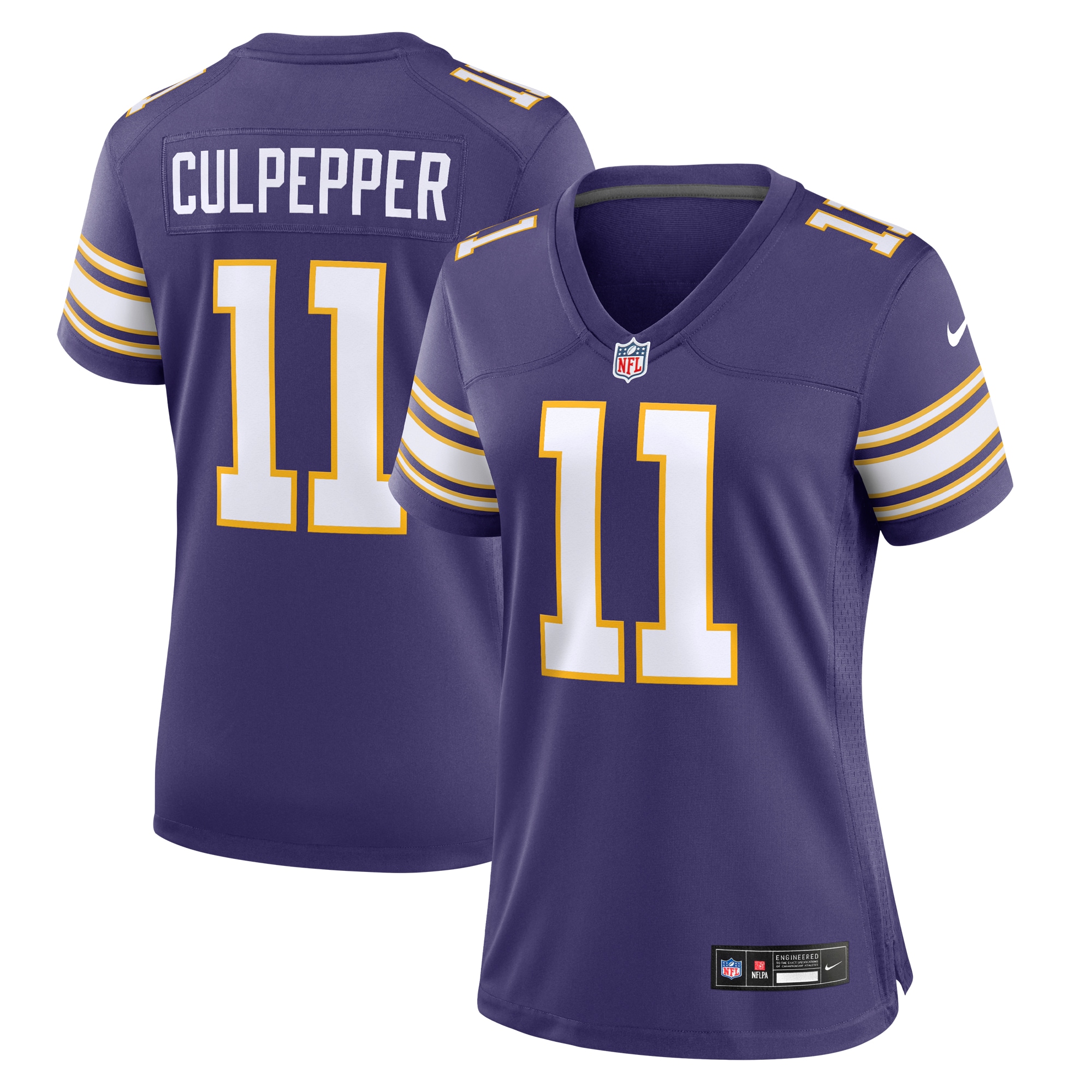 Daunte Culpepper Minnesota Vikings Women's Classic Retired Player Game Jersey – Purple