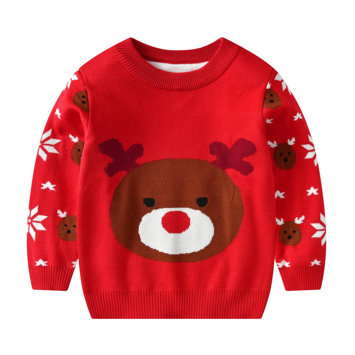 Christmas Sweater Kids Autumn Winter Baby Boys Girls Clothes Christmas Dinosaur Knit Pullover Children Cotton Clothing Sweaters alx