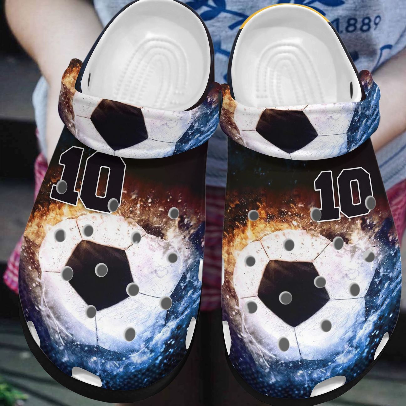 Soccer Personalized Clog, Custom Name, Text, Color, Number Fashion Style For Women, Men, Kid, Print 3D Just Love Soccer