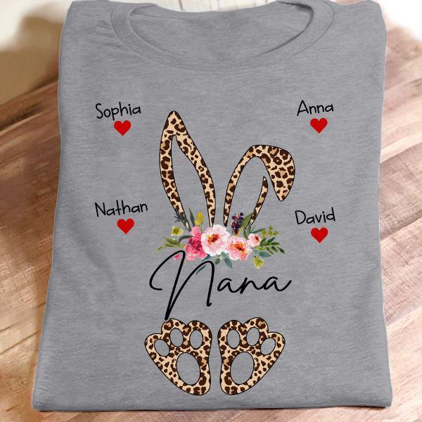 Personalized Name T-shirt Nana Bunny – Fashion Gift Unisex T-shirt Hoodie Plus Size S-5xl