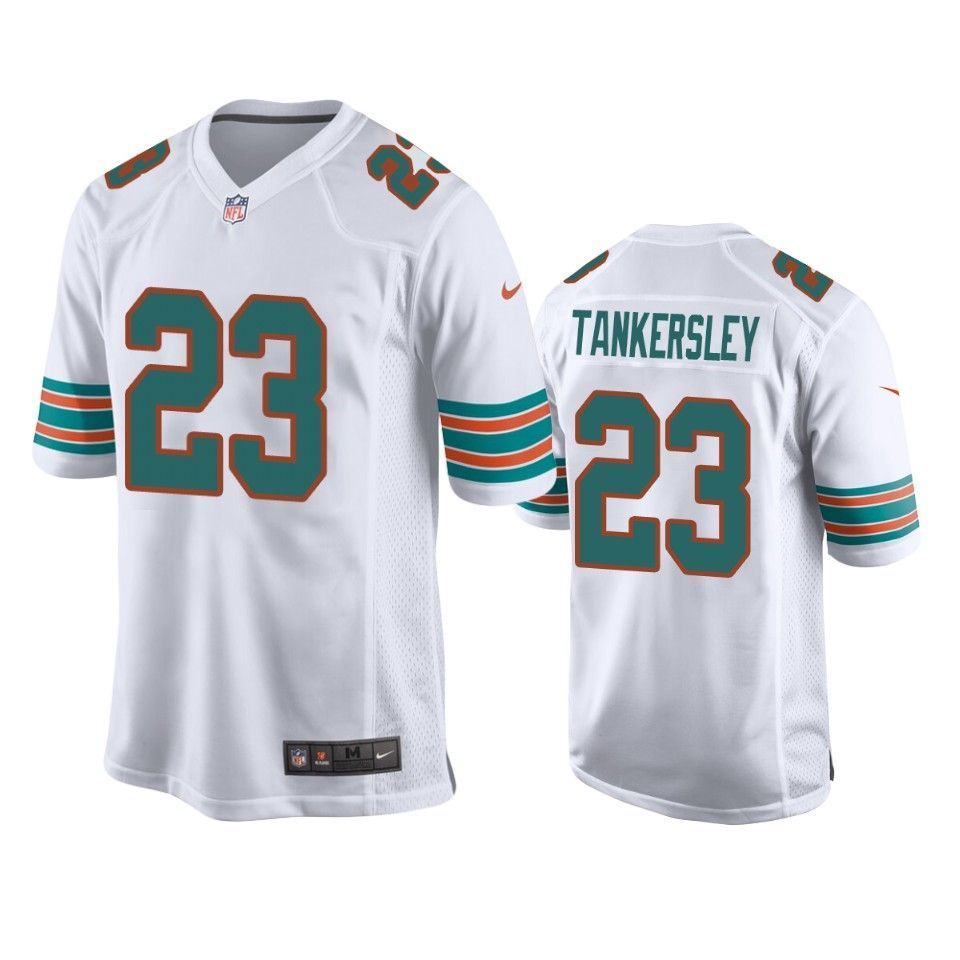 Dolphins Cordrea Tankersley White 2019 Alternate Game Mens Jersey