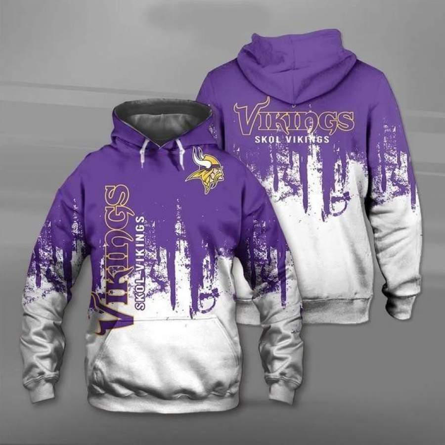 Minnesota Vikings Hoodie 3D Style545 All Over Printed