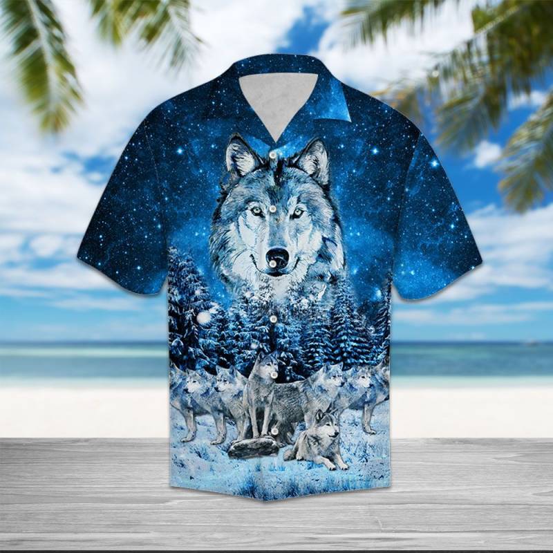 Wolf Family Mountain T3007 – Hawaiian Shirt