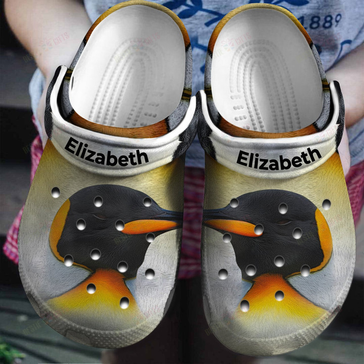 Personalized Penguin Head Crocs Classic Clogs Shoes