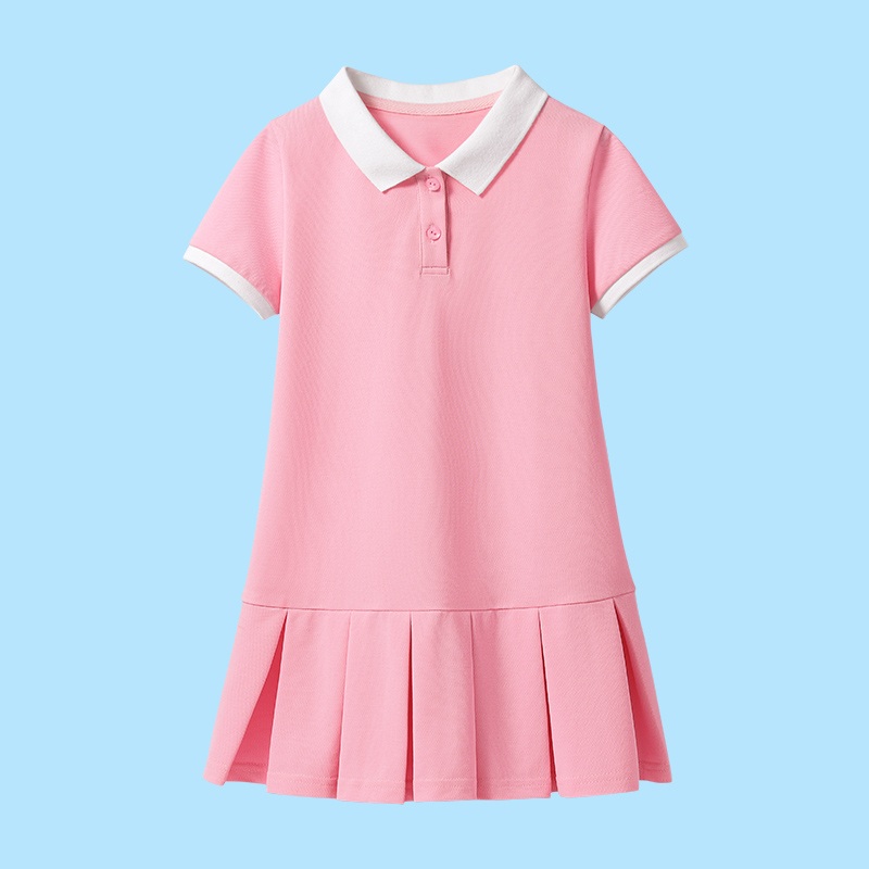 Summer Girls’ Uniform Pique Polo Dress Girls’ Casual Dresses Girls’ School Uniform Dresses & Jumpers Ruffle Pique Polo Dress alx