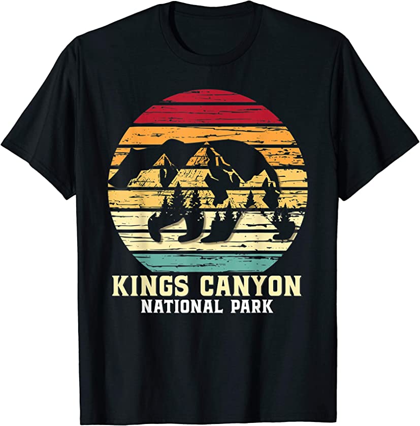 Vintage Kings Canyon National Park Bear and Mountains Tee