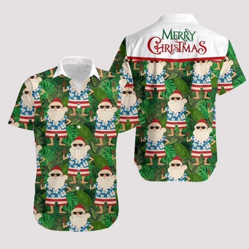 Check Out This Awesome Merry Christmas Santa Claus Funny Hawaii Aloha Shirts V Ha82947