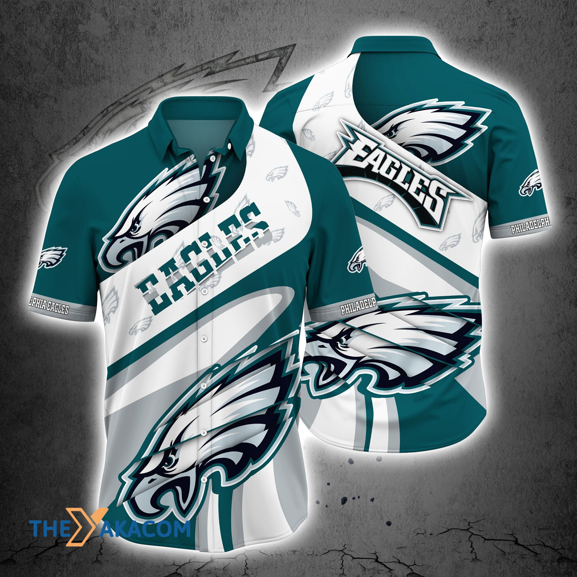 Philadelphia American Football Philly Eagles Super Bowl Team Gift For Fan Button Up Shirt Short Sleeve Hawaiian Shirt Daperti Shop