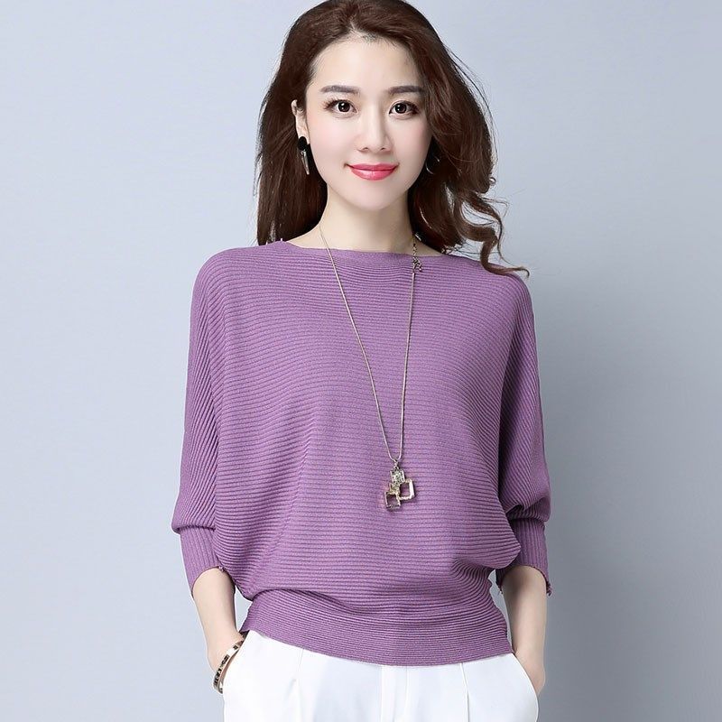 Autumn Winter Basic Sweaters Knitting Bottoming Batwing Sleeve Warm Sweaters 2022 Women’s Pullovers Solid Minimalist Cheap Tops alx