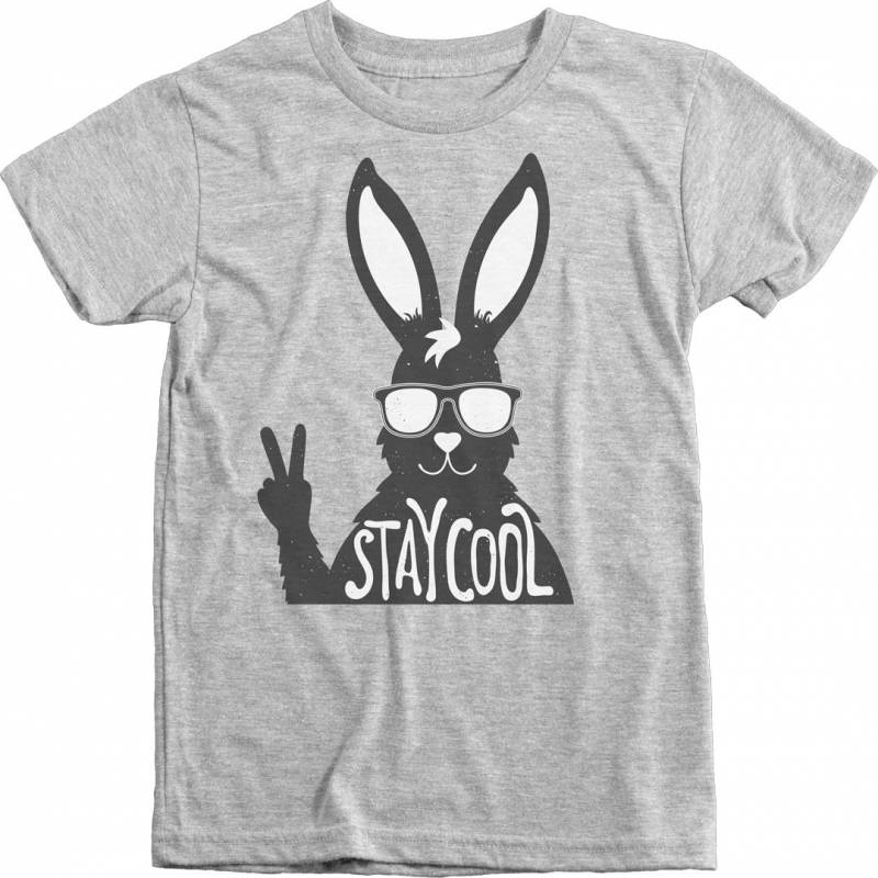 Stay Cool Rabbit Kid’s Tri-blend Crew Neck T-Shirt