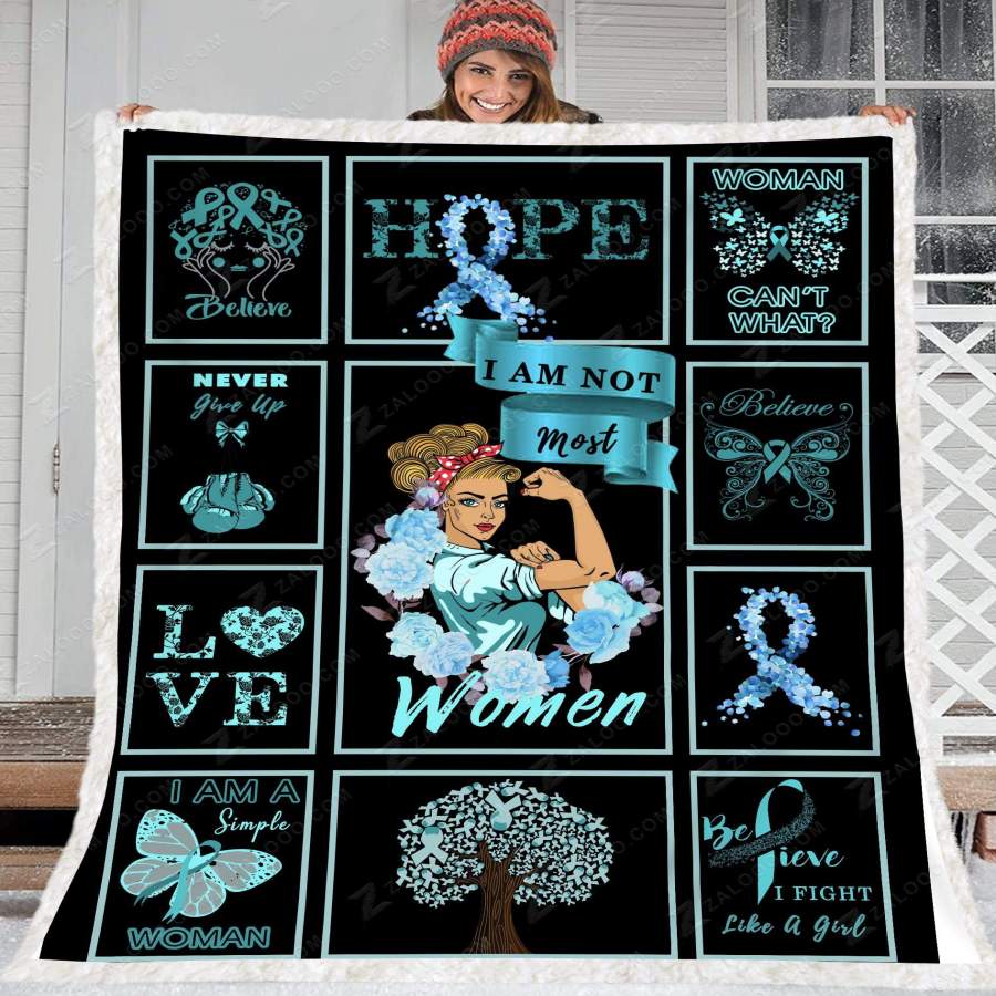 Zalooo – Fleece Blanket – Ovarian Cancer – I am not most women