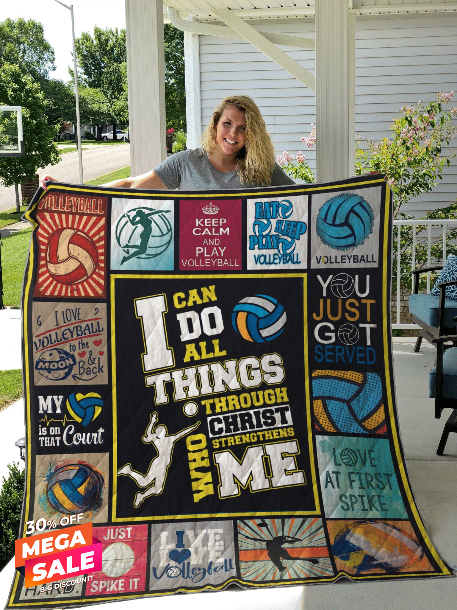 Love Volleyball UYBOF Quilt Blanket