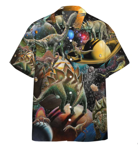 Dinosaur In The Space Hawaii Shirt For Men Women Adult Ha65854