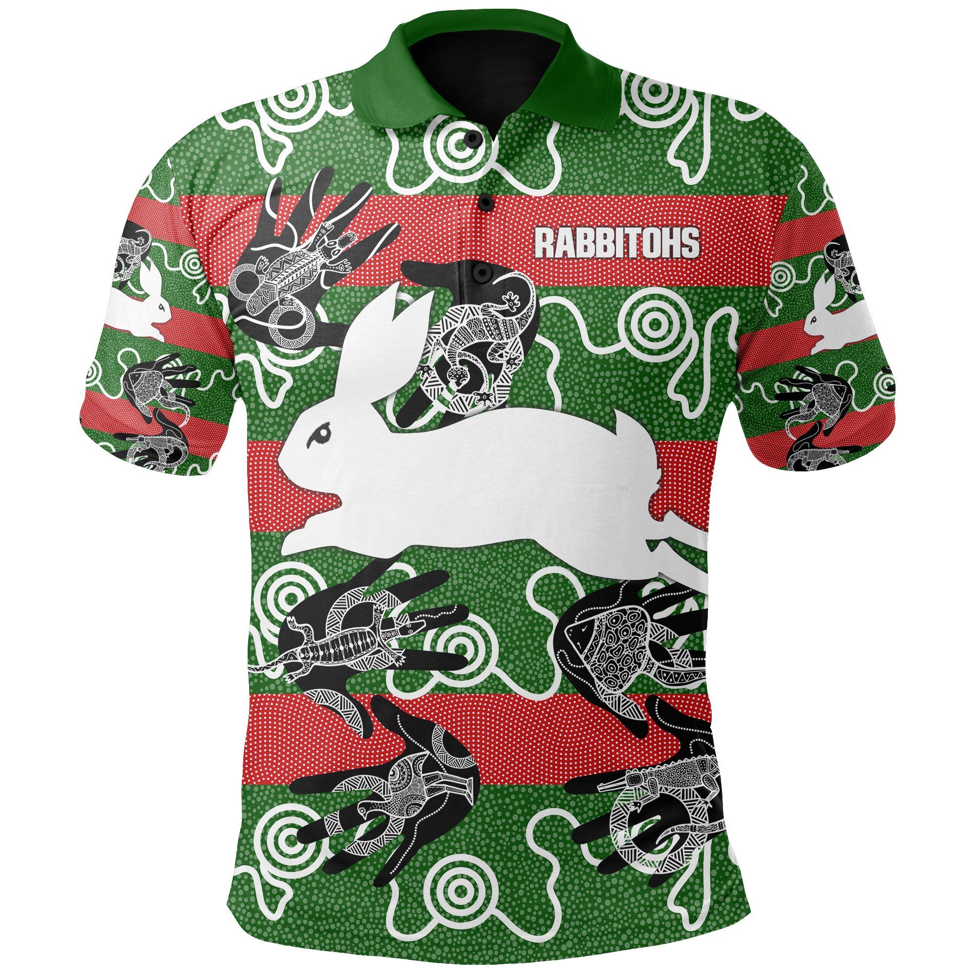 South Sydney Polo Shirts Rabbitohs Indigenous – Animals Aboriginal TH5