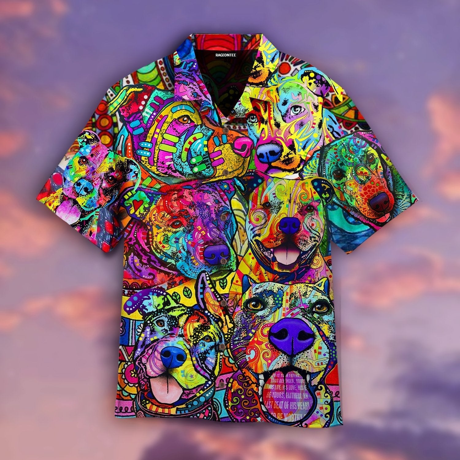 Colorful Abstract Dog Aloha Hawaii Shirts For Men Women Ha62959