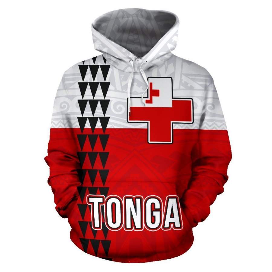 Tonga Flag Polynesian Hoodie – Line Style J1